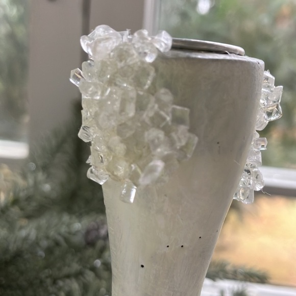 PAIR Haunted Forest Taper Candlestick Holders Gothic Winter - Picture 5 of 9